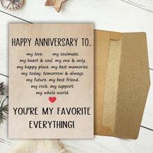 1 pièce Cartes d'anniversaire de mariage heureuses pour maris et épouses, cartes d'anniversaire de mariage douces pour couples, cartes d'anniversaire romantiques pour petits amis et petites amies, cartes de 4,72 po * 6,69 po