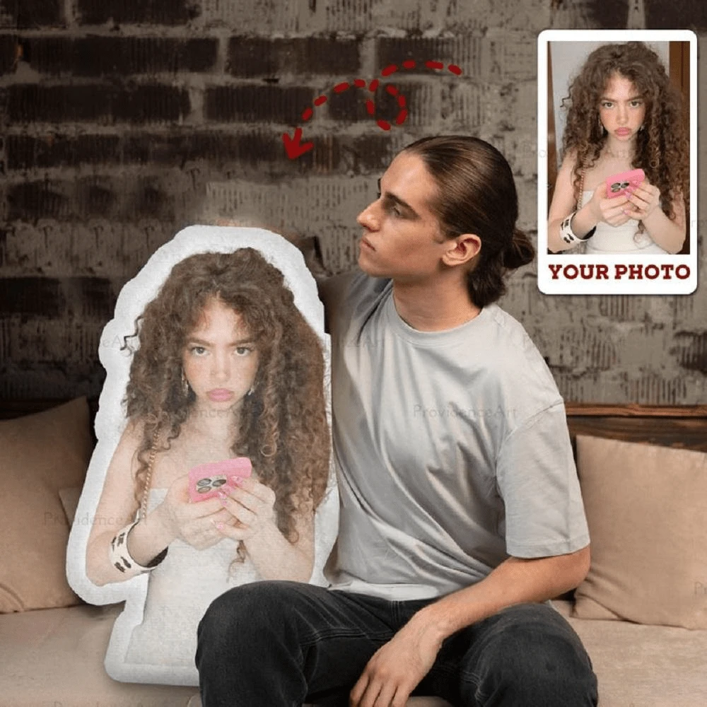 Customized Photo Throw Pillow, Personalized Face Pillow, Custom Face Pillow, Customized Photo Shaped Pillow, Gift For Her, Multifunctional, Reusable, Decorative, Exquisite, Fashionable, Cute, Colorful, Fun, Customized, Personalized, Unique, Ideal Gift For Her, Ideal Gift For Him, Anniversary Gift, Birthday Gift