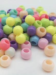 256 件女孩辫子发珠套装，包括 50 件 12x14 毫米大号女孩辫子发珠、5 件快速辫子串珠器、200 条弹性橡皮筋和 1 件鼠尾梳 - 彩色 - 查看 7