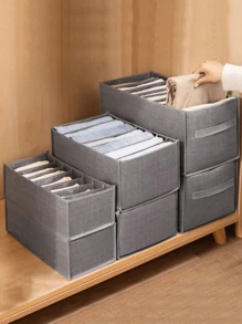 1件、裤子、衣服、收纳工具、盒子、盒子、隔层、分类袋、衣服、篮子、家用抽屉、衣柜、分层装饰装饰节日装饰房间装饰家居装饰卧室装饰连衣裙裤子鞋子牛仔裤靴子裙子卧室、收纳盒、家庭收纳、女式白色T恤、女式黑色裤子、女士冬装、连衣裙、 - 彩色 - 查看 3