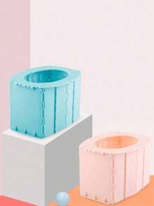 儿童便携式折叠马桶，适用于露营和徒步旅行紧急情况，采用ABS塑料制成，多功能储物盒，户外应急车载马桶，也适用于成人，推荐用于公路旅行。旅行必备品。