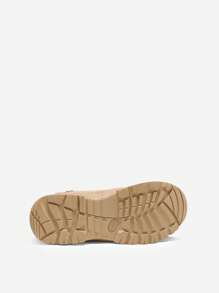 Men's Military Tactical Work Boots Leather Motorcycle Combat Boots - Khaki - View 4