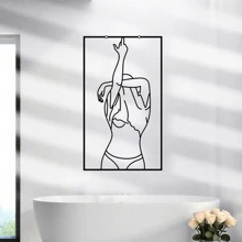 前卫女性身体铁艺壁挂黑色工艺美术灯美式风格多场景乔迁礼物浴室装饰