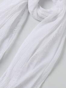 1pc Four-Edged Faux Fur Scarf, Comfortable And Soft For Dress - White - View 3