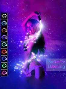 360° LED 光纤鞭子旋转超亮光学手绳发光像素鞭子流动玩具舞蹈派对表演派对