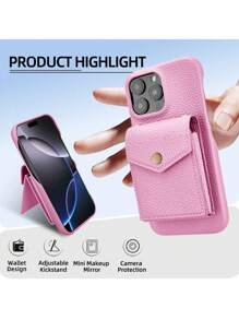 keyunfei محفظة بسوستة بنمط مُحبّب بلون البنفسجي الداكن، حامل بطاقات رأسي مع حزام كتف قابل للفصل، سعة كبيرة مع مرآة، غطاء هاتف متعدد الوظائف مقاوم للخدش يتوافق مع 16 Pro Max/ 13/Galaxy S25 Ultra/Galaxy S24 Ultra/13 Ultra/ Pixel 9 XL/Vivo X90 Pro+/Magic5 Pro/P30 Lite/Redmi K70E