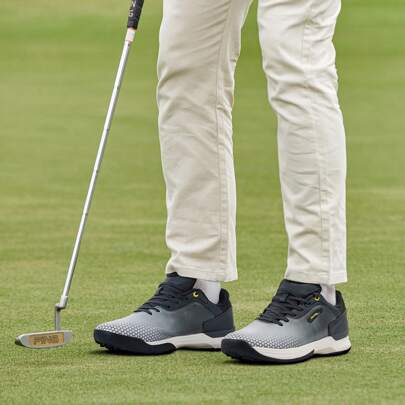  FitVille Men's Golf Shoes Extra Wide Fit Casual Sneakers Water Resistant Non-Slip Outdoor Spiked Trainers For Golf Training