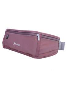 1pc Adjustable Waist Fanny Pack With Zipper Pockets, Lightweight, Breathable Polyester Sports Waist Bag For Running, Hiking And Fitness
