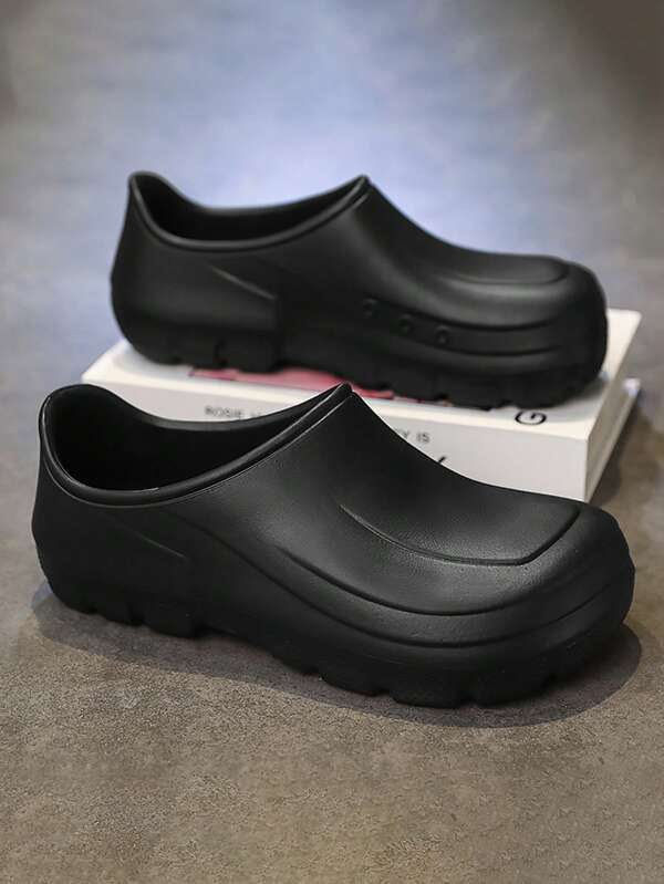 Herrensommer Küchen-Clogs, hochelastische weiche Sohle, wasserdicht rutschfest, ohne Schnürsenkel, dicke Sohle, niedrig, Slip-On Kochschuhe