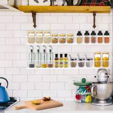 2 Stücke Acryl Gewürzregal Wandmontage 38,1cm klare schwebende Regale, unsichtbar hängend Bücherbord für Küche, Büro, Badezimmer