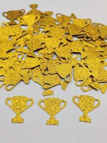 50/100pcs Colorful Trophy Ribbons, Party Table Decor, Graduation Ceremony Decor, Party Confetti, Trophy Paper Shreds, Suitable For Birthday Party, Football Party, Team Party Decoration - Multicolor - View 7