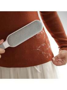 1 件可重复使用的除尘清洁刷，双面宠物毛发去除器，手动静电除毛刷，适用于猫、衣服、沙发、家具、床上用品、地毯，耐用聚丙烯材料，无需电源