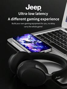 Jeep EW123 耳机 游戏降噪耳机 高品质立体声音乐耳机 带麦克风 - 黑色 - 查看 6