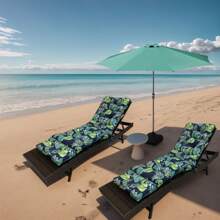 Outdoor Folding Lounger Chair Cushion Recliner Rocking Chair Sofa Mat Deck Chair Cushion For Yard Patio Beach Pool Deck For Outdoor Folding Chaise Lounge Chair Cushion For Beach Sunbathing Patio - 深薄荷綠 - 查看 11