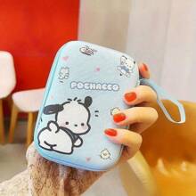 Sanrio Bolsa de almacenamiento de cables Sanrio, bolsa portátil de almacenamiento para cargador de teléfono móvil, audífonos, unidad flash USB, cámara CCD, bolsa con cierre