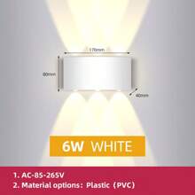 CANMEIJIA Đèn tường LED chống nước, Công suất phát quang cao 3000/4000/6500K, Đèn chiếu sáng ngoài trời bằng nhôm/nhựa, Xếp hạng IP65, 85V-265V, Thích hợp cho Sân, Cầu thang, Đường phố, Khu vực trong nhà, Nhà bếp, Phòng ngủ, Hành lang - đèn tường kính thiên văn - Xem 17