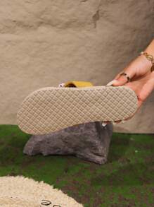 New Rope Sole Beach & Home Women Slippers, Fashion Outdoor Casual Floral Sandals