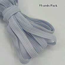 5/10Yards/Pack 3/6/8/10/12mm White/Black Flat Elastic Bands Elastic Rubber Band Wedding Garment Elastic Tape For DIY Sewing Stretch Rope Sewing Accessories - Multicolor - View 16