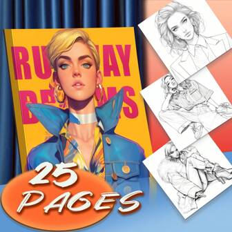 1pc Model Clothing Series Coloring Book, Perfect For Relaxation & Mindfulness Emotion Release,Ideal Gift For Christmas Holiday Birthday Back To School Party Graffiti Painting Drawing Art Book,Exercise Practical Ability, Send Students, Friend, Couple, Family Creative Gifts!,Mother's Day,Mom's Gift