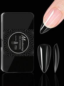 250/500/600pcs Soft Gel Tip Box Natural Or Sculpted Ballet/Coffin/Almond/Square Fake Nails Front Ultra-Thin End Thickened Hard Full Cover Nail Tips Premium Quality Press On Nails Nail Supplies