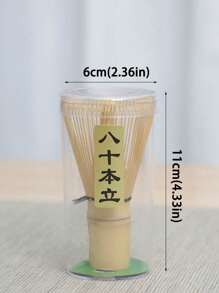 Set di frusta per tè di bambù naturale Chasen per preparare la polvere di matcha, strumento a pennello, set da tè, frusta per matcha, ciotola per matcha per il ritorno a scuola