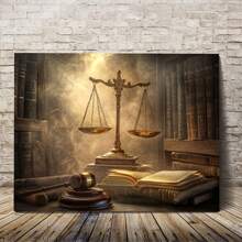 Póster de arte en lienzo con diseño inspirado en el "Equilibrio de la Justicia", apto para decoración de oficina de abogados, regalo perfecto para abogados, decoración para el hogar sin marco 50x70cm/19.68x27.55 pulgadas