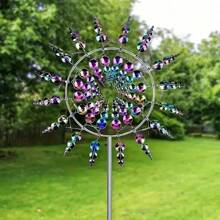 Vibrant 3D Metal Wind Spinner - Durable, Weather-Resistant Outdoor Décor For Gardens, Patios And Caravans - Easy To Assemble, Colourful Faceted Blades, Creates Soothing Sounds And Enhances Curb Appeal, Outdoor Kinetic Art | Sunny Design | Metal Wind Catcher, Outdoor Wind Spinner