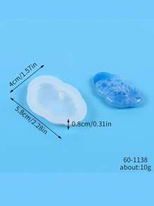 1pc/12pcs Multiple Geometric Pendant Silicone Molds With Hanging Holes, Jewelry UV Resin Molds, Epoxy Resin Necklace Keychain Molds - White - View 19