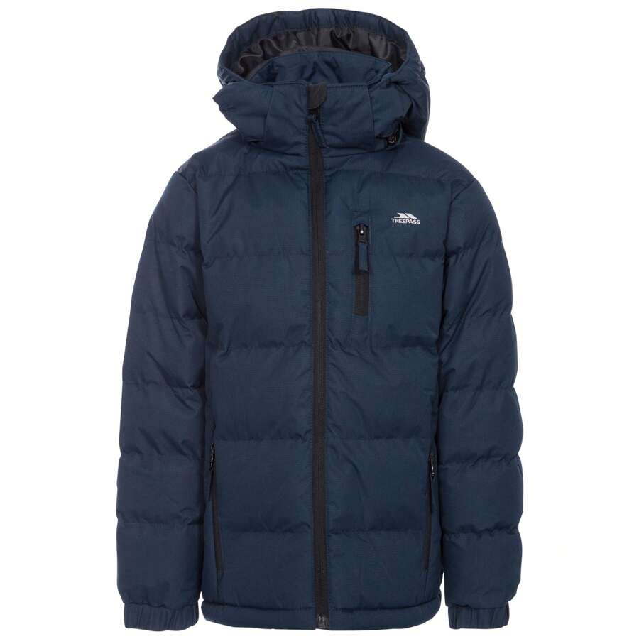 Trespass Boys Tuff Hooded Jacket (Navy) - Blue - View 1
