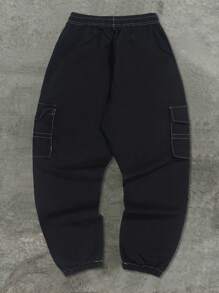 Yemwry Men's Front Drawstring Pocket Casual Cargo Pants, Versatile Gift For Husband Or Boyfriend