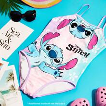 Disney Stitch Swimming Costume Stretchy Swimsuit Beach Pool - Multicolor - View 2