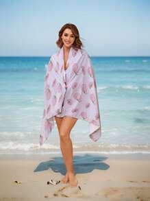 1pc Colorful Sausage Dog Printed Beach Towel, Suitable For Summer Beach, Swimming Pool, Swimming, Relaxation, Party, Holiday Accessories For Men And Women, Travel Essential, Beach Must-Have Beach Essentials