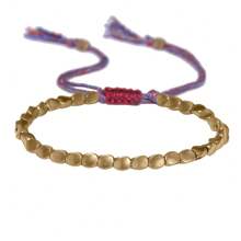 Vòng tay Phật bằng hạt đồng, mang lại may mắn, tài lộc và thịnh vượng - Vòng tay cầu may mắn, giúp thiền định, giữ vững tâm trí, bảo vệ tinh thần, làm thủ công, có thể điều chỉnh kích thước. - Đỏ - Xem 6