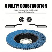 10 件装 4-1/2 英寸角磨机砂轮片，60/80 粒度，金属除锈和抛光，研磨研磨垫，蓝色