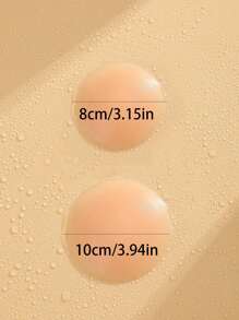 Silicone Breathable Backless Bra Invisible Nipple Covers,Anti-Slip Adhesive Tapes, Suitable For Wedding Dresses - Apricot - View 7