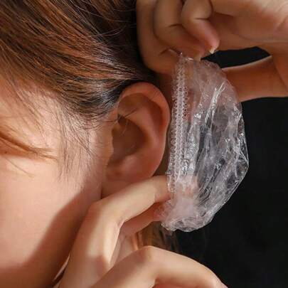 50/100/200/300pcs Waterproof Ear Cover, Hair Salon Waterproof Ear Cover, Adult Soft Ear Protector To Prevent Water Entering Ears During Bathing