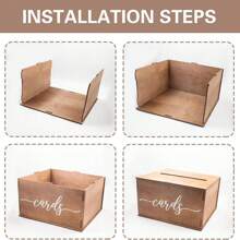 1pc/11pcs/50pcs/51pcs-Wooden Wedding Card Box - Wedding Gift And Money Reception Decoration For Baby And Bride Showers And Graduations