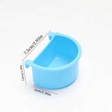 1pc Tiger Print Peony Parrot Feeder, Bird Food Tray, Hanging Bird Feeder Bowl, Semi-Circle Food Box, Bird Cage Accessories - Multicolor - View 3