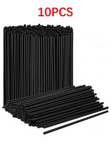 100 ống hút dùng một lần màu đen (ống hút mỏng), dài 26cm/10.24in, ống hút nhựa nhiều màu sắc, ống hút PP, thích hợp cho đám cưới, tiệc lễ hội, đồ uống quán bar, tiệc sinh nhật, nhà hàng, quán cà phê, sử dụng tại nhà. - Nhiều màu - Xem 16