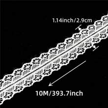 10M/Rolle 14 Stile weiße Spitzenborte Stoff Basteln DIY Schleife Geschenkverpackung Spitze Hochzeitskleid Stickerei Nähen Geburtstags Party Heim Dekoration