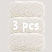 3 Packs 300g (100g*3) High Quality Velvet Chenille Yarn, Soft & Fine Texture, Skin-Friendly & Warm, Non-Shedding, Suitable For Knitting Sweaters, Coats, Slippers, Hats And DIY Handicrafts - 3-pc - View 4