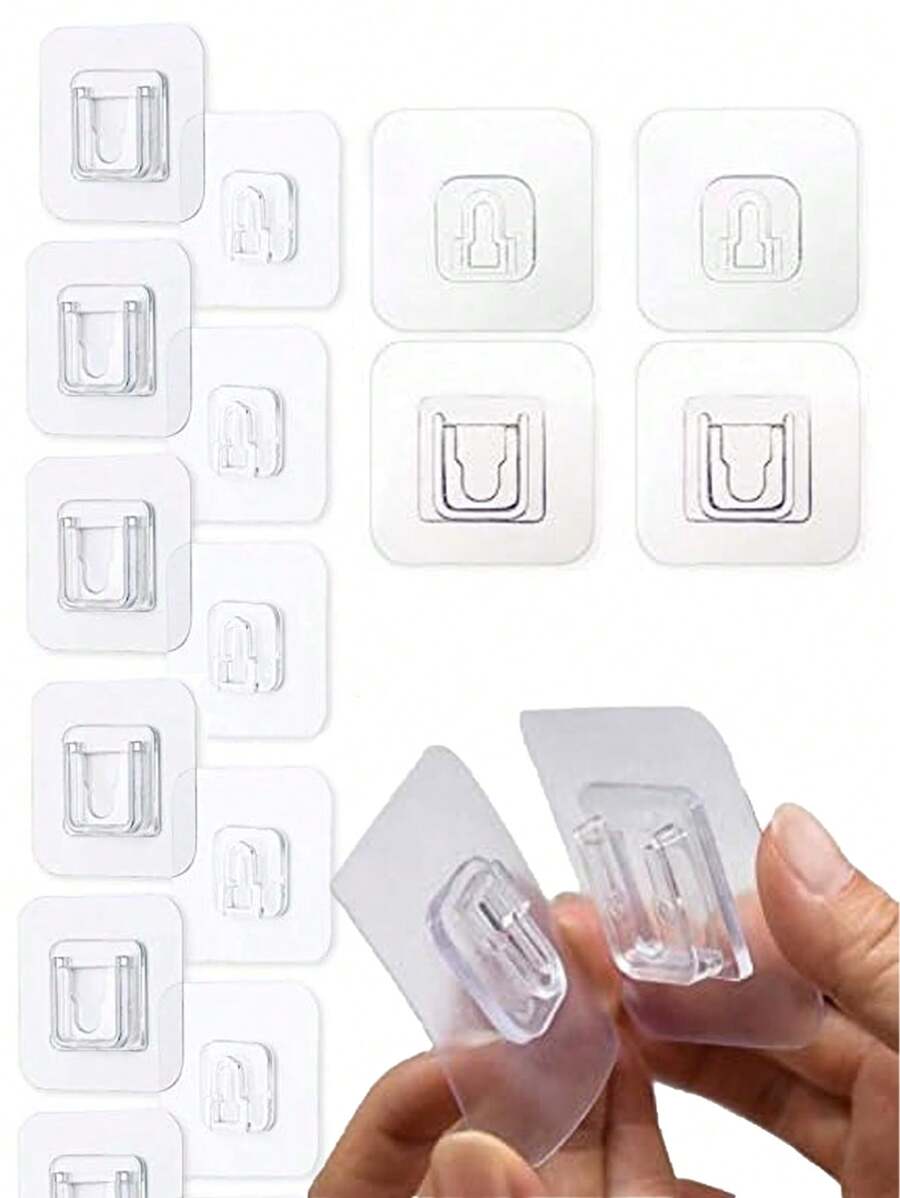 Set de 1/3/5 ganchos con hebilla, soporte adhesivo resistente, adecuado para el hogar, la cocina, el baño, el dormitorio, la oficina - Resistente, sin dejar marcas, para enchufes, marcos de fotos, control remoto - Gancho multifuncional impermeable, práctico, adhesivo, toallero, decoración de pared del dormitorio, perchero, de vuelta al colegio, estantería, organización y almacenamiento, perchero de llaves, perchero de pared para llaves, percha de llaves, gancho adhesivo, colgador de puerta, decoración de la habitación, accesorios de cocina