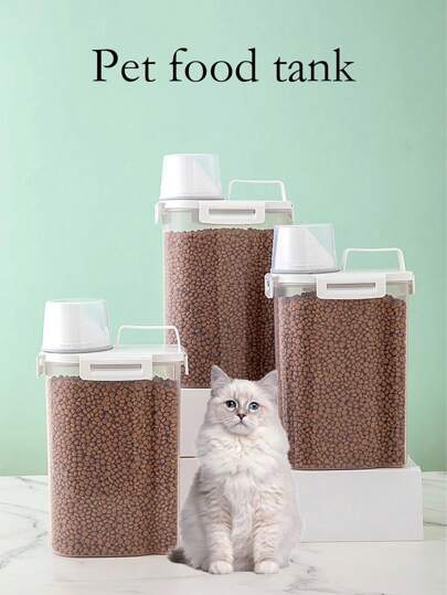 3 pièces/1 pièce Cadeau pour amateurs de chats/chiens et boîte d'aliments pour chien/chat pour maman aimant les animaux de compagnie, boîte de stockage d'aliments pour amateurs de chats et maman aimant les chats, boîte de stockage de 2500 ml pouvant contenir 10 livres d'aliments pour amateurs de chats et maman aimant les chats ou boîte de stockage d'aliments pour amateurs de chiens et maman aimant les chiens, couvercle hermétique et étanche, avec échelle, peut être fourni aux amateurs de chats/chiens et maman aimant les animaux de compagnie selon les besoins