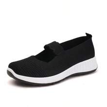 Zapatillas de tenis ligeras y transpirables para mujer, zapatillas ligeras para mamá, nuevas zapatillas deportivas casuales de boca baja para mujer - Negro - Ver 6