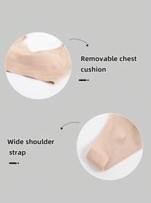 Soutien-gorge de sport sans armature, sans couture, pour le yoga, la course, le fitness. Soutien-gorge de sport pour femmes. - Kaki - Voir 5