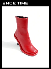 Women's Platform Stiletto High Heel Ankle Boots - 紅色 - 查看 1
