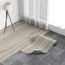 1 Rolo de Papel de Parede Autoadesivo Falso Estampa de Madeira Vintage, Adesivos de Parede de PVC À Prova d'Água, Adesivos de Piso Autoadesivos Antiderrapantes, Adequado para Dormitório, Bancada, Renovação de Móveis, Adesivos de Azulejo Removíveis, Aplicável a Quarto, Sala de Estar, Banheiro, Cozinha - Multicolorido - Visão 4