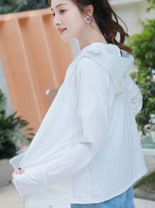 Ice Silk Hooded New Sun Protection Clothes Women Spring And Summer Thin Breathable Casual Jacket Jacket Foreign Trade Explosion - Multicolor - View 6