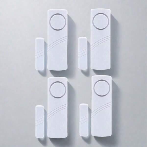 1 Stück weiße intelligente Fenster- & Tür-Einbruchsicherung, erhältlich als 1 Stück/4 Stück/12 Stück Set, Multifunktions-Türmagnet-Alarm mit Hochdezibel-Alarm, lange Standby-Zeit, kompakt & tragbar, Heim-/Geschäfts-Diebstahlschutzgerät, Bohrfrei zu installieren