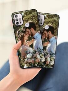 1 pieza Funda de teléfono suave de TPU con estilo de sobre personalizada para parejas para el modelo G5 G2025